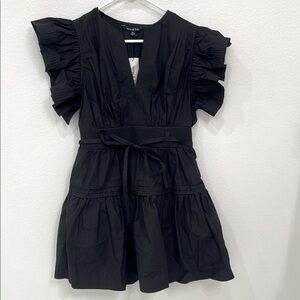NWT Strut and Bolt Black Ruffled Dress